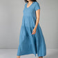 Cornflower Blue Tiered Dress-1