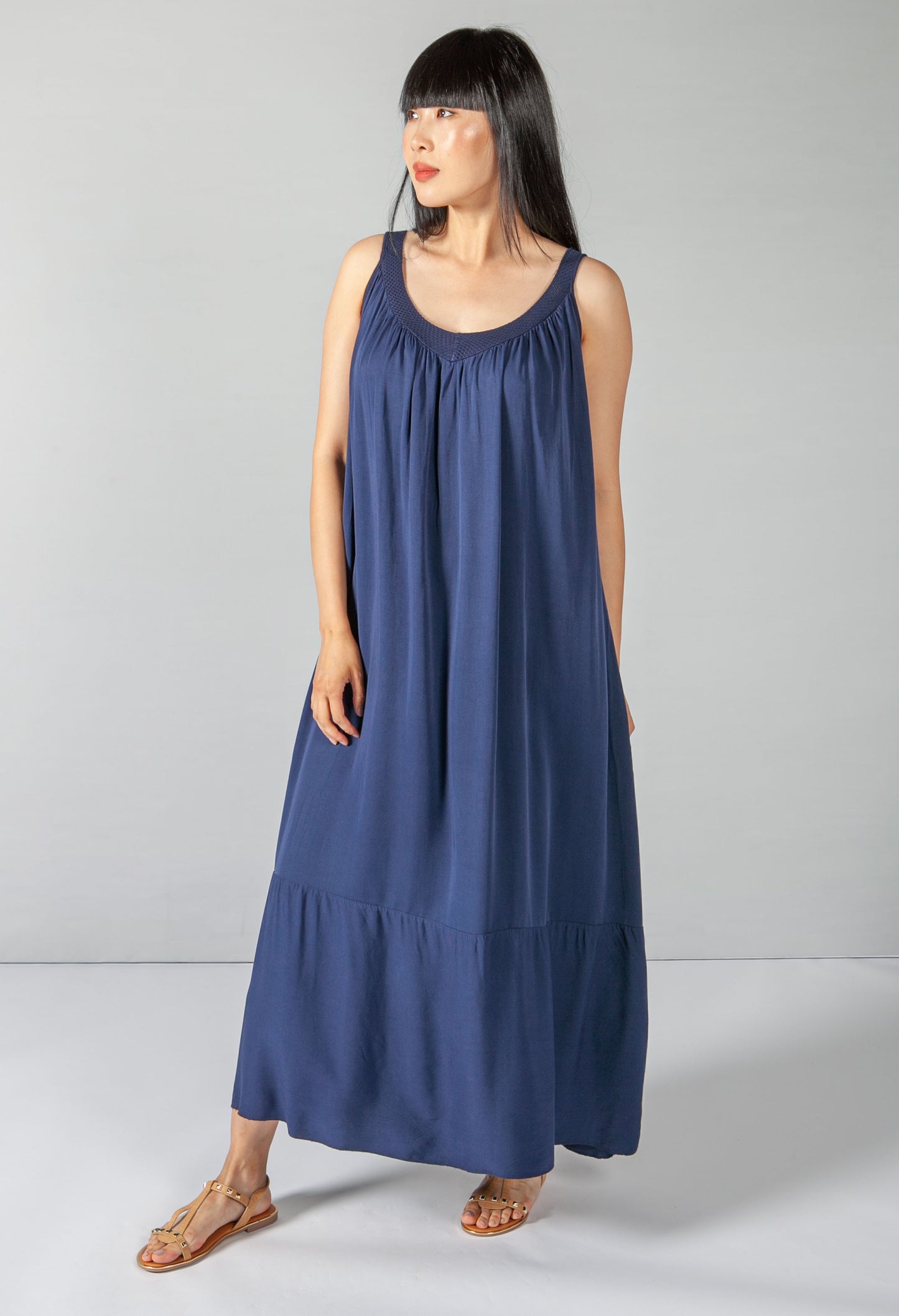 Navy  Relaxed Fit Summer Dress