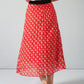 Vintage Print Ruby Red Skirt