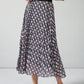 Vintage Print Navy Skirt