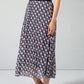 Vintage Print Navy Skirt