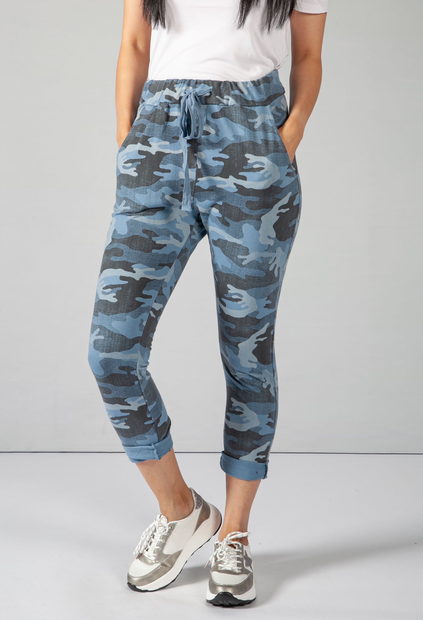 Mixed Blue Camo Joggers