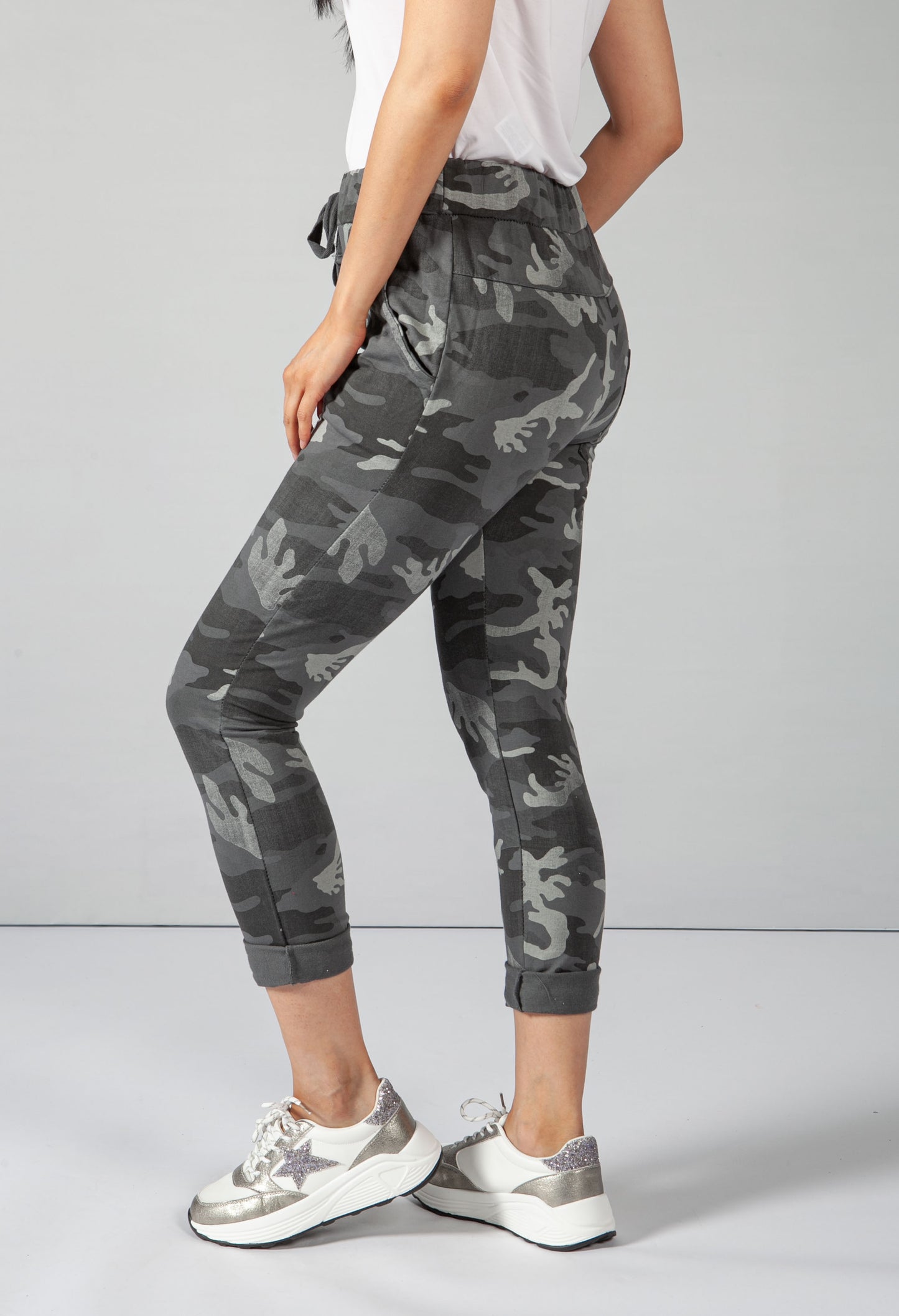 Mixed Dark Grey Camo Joggers