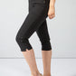 Cropped Pull Up Jeans on Black