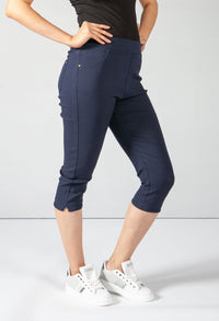 Cropped Pull Up Jeans on Navy