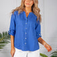 Royal Blue Linen Shirt