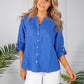 Royal Blue Linen Shirt