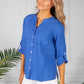 Royal Blue Linen Shirt