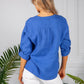 Royal Blue Linen Shirt