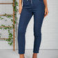 Deep denim Tie Front Trousers