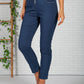 Deep denim Tie Front Trousers