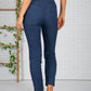 Deep denim Tie Front Trousers