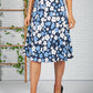 Navy Pop Floral Print Skirt