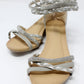 Light Grey Lightweight Ankle Strap Wedge Sandal