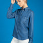 Deep Blue Tencel Shirt