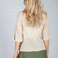 Beige Cropped Knit Cardigan