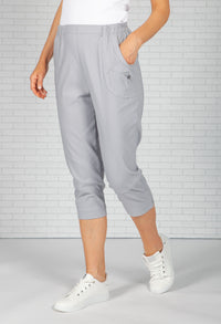 Grey Cropped Capri