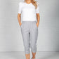 Grey Cropped Capri