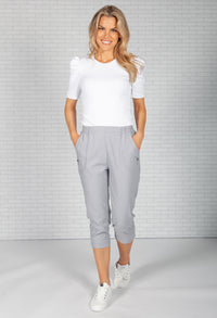 Grey Cropped Capri