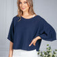 Cotton Summer Pullover in Navy