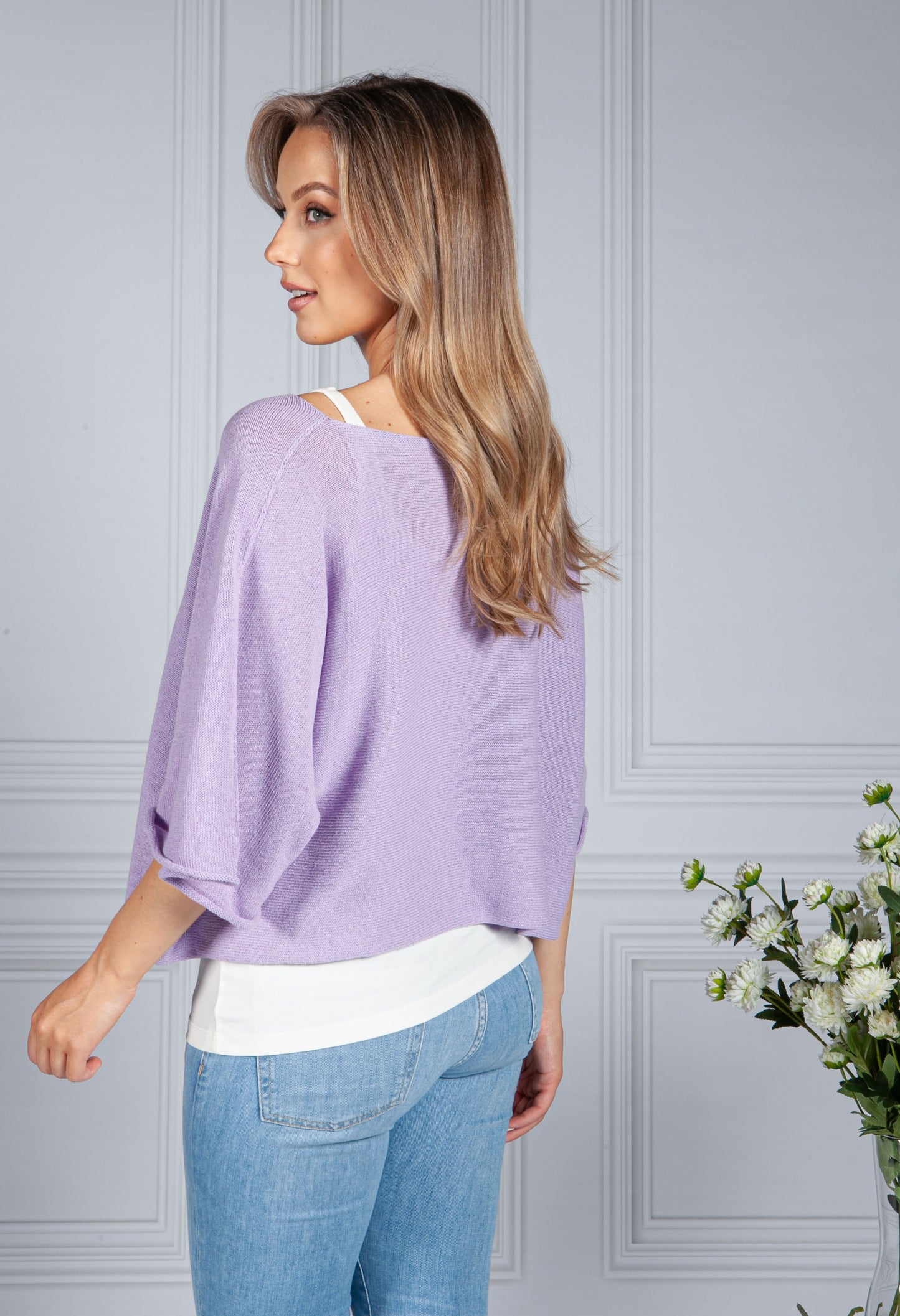 Cotton Summer Pullover in Lilac