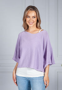 Cotton Summer Pullover in Lilac