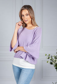 Cotton Summer Pullover in Lilac