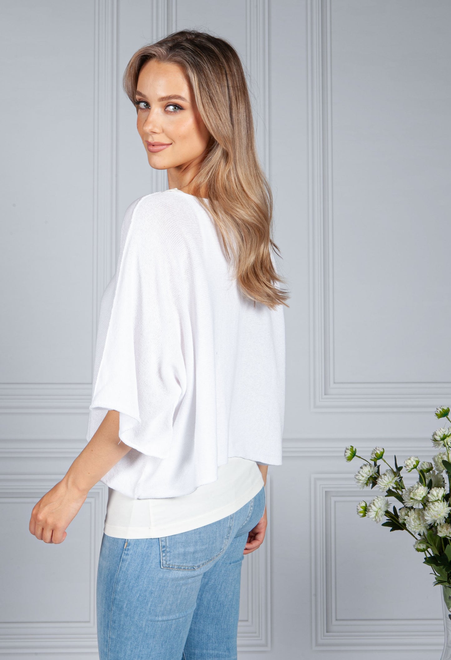 Cotton Summer Pullover in White