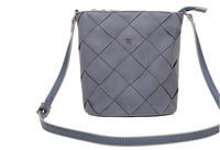 Dusted Blue Weaved Crossbody Bag