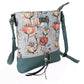 Turquoise Poppy Print Crossbody Bag