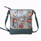 Turquoise Poppy Print Crossbody Bag