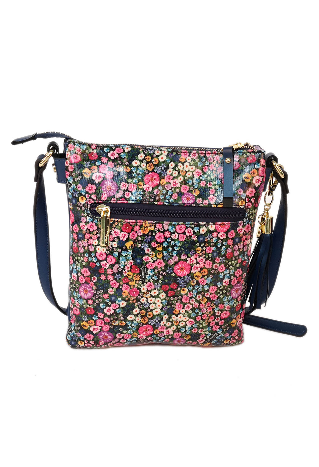 Navy Mini Bloom Print Crossbody Bag