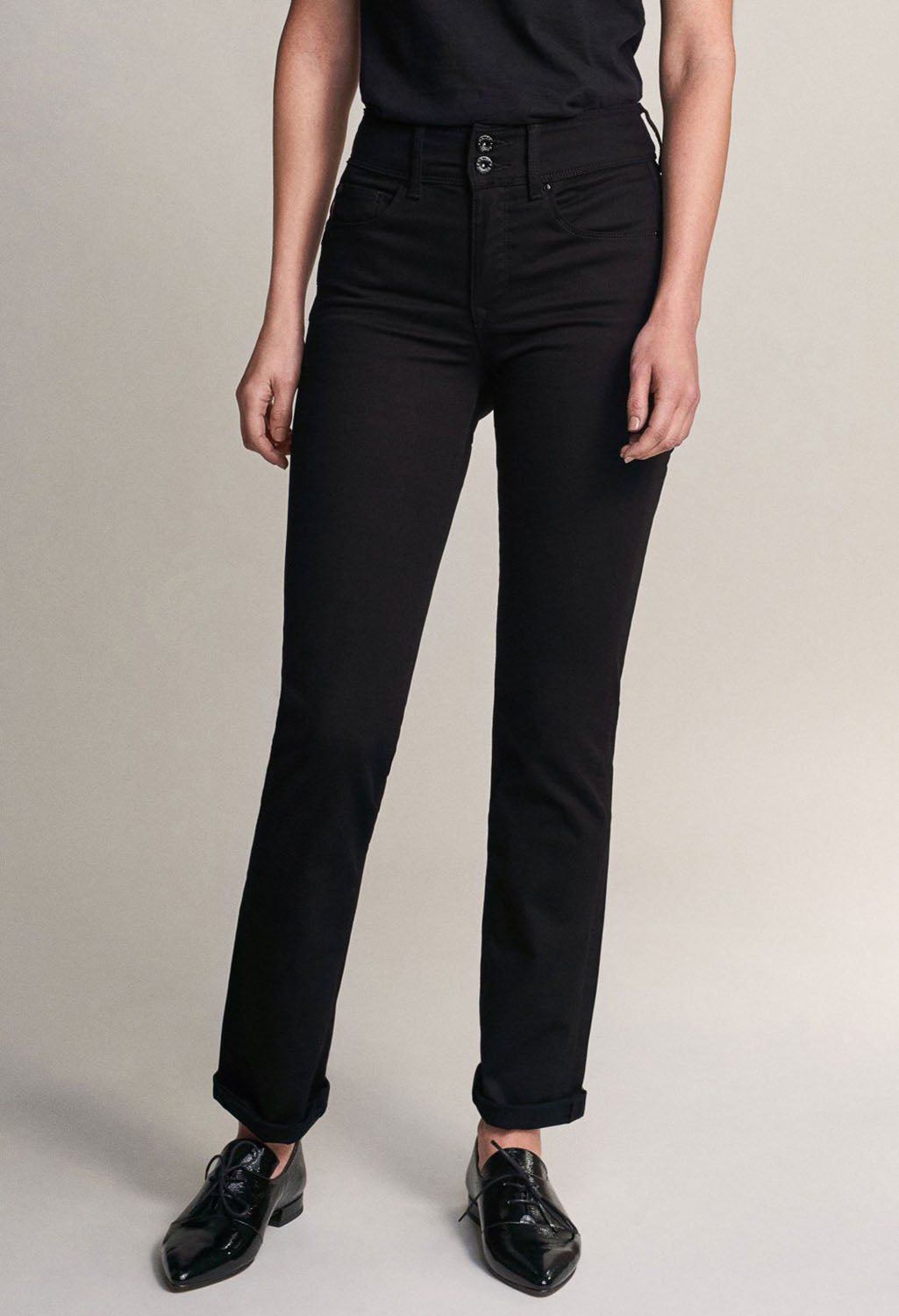 PUSH IN SECRET SLIM TRUE BLACK JEANS IN 30 LEG