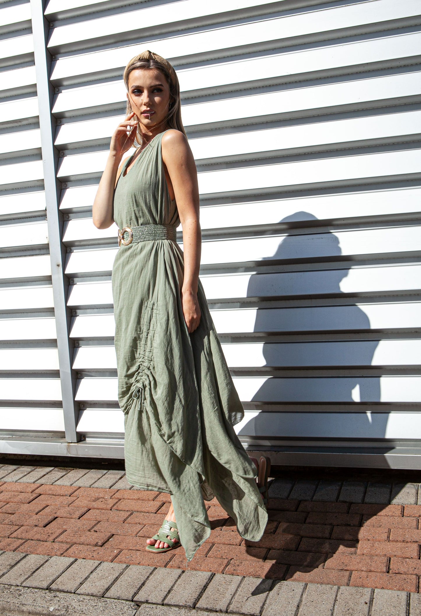 Khaki Boho dress