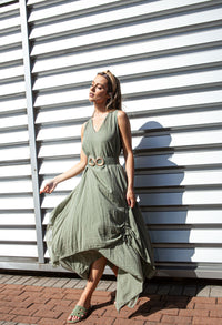 Khaki Boho dress