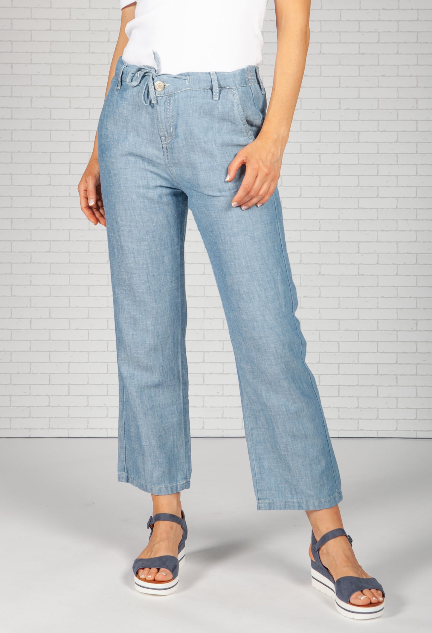 Mitzi Cargo Linen Trousers