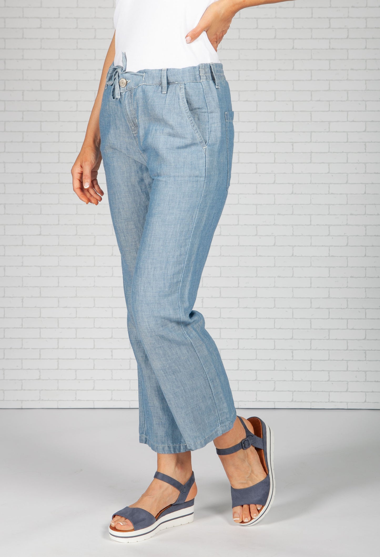 Mitzi Cargo Linen Trousers