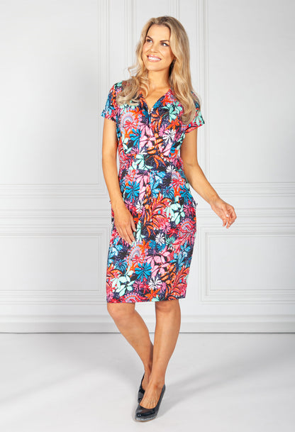 Tropical Palm Print Dress