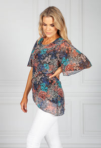 Floral Bloom Print Layered Top