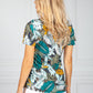 Textured Tropic Print Top