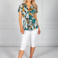 Textured Tropic Print Top