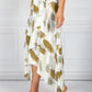 Leaf Print Wrap Skirt