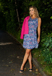 Blue Mix Paisley Print Dress