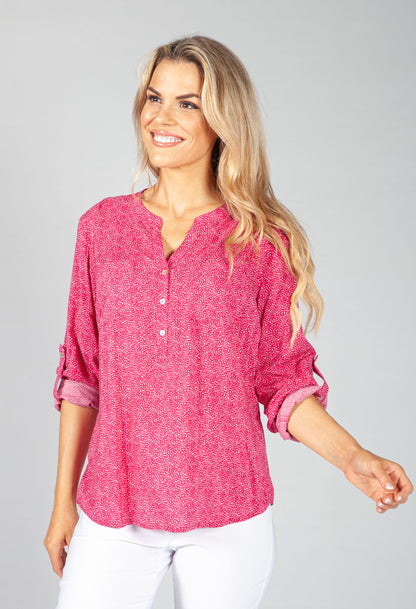 Fuchsia Printed Blouse