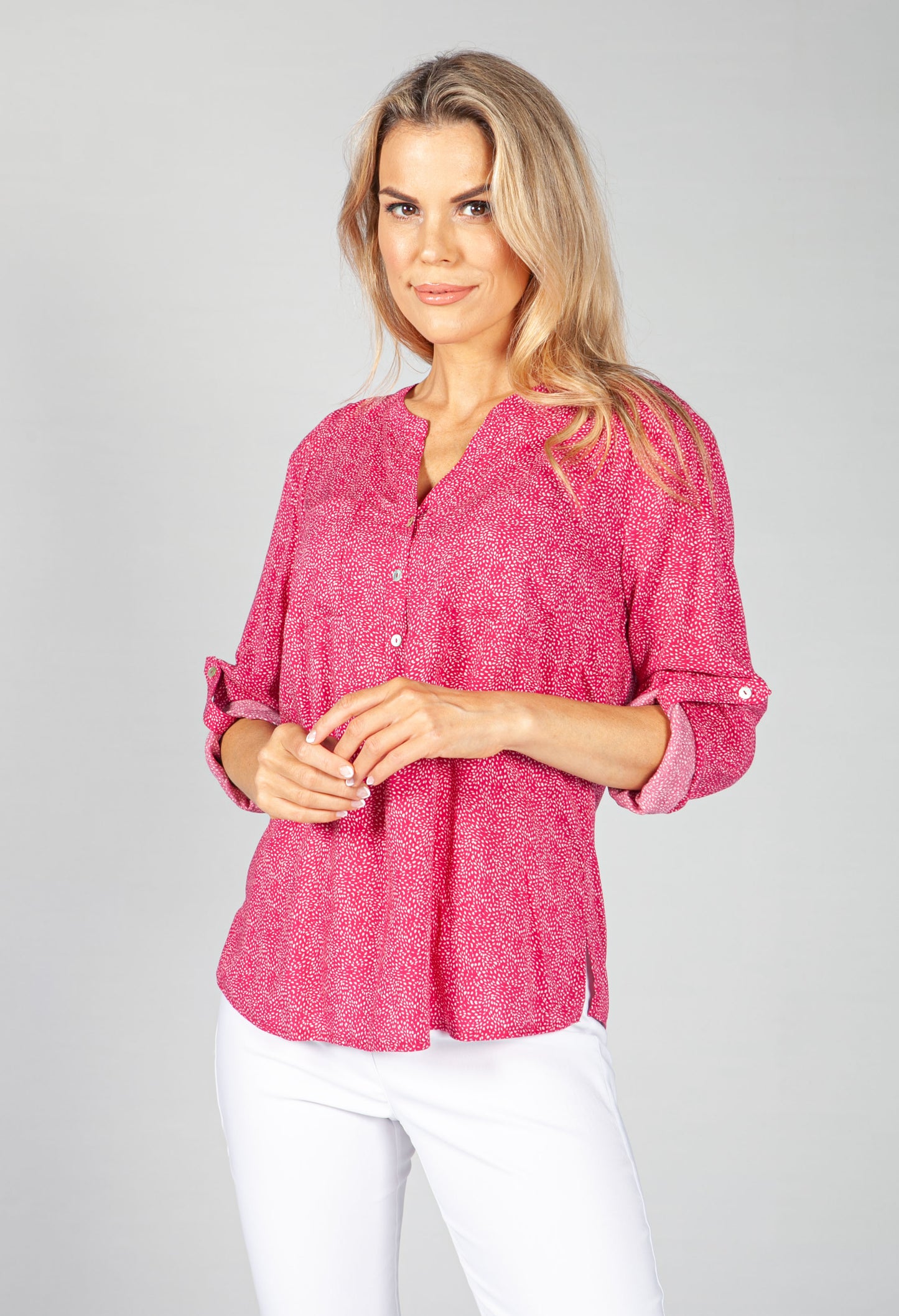 Fuchsia Printed Blouse