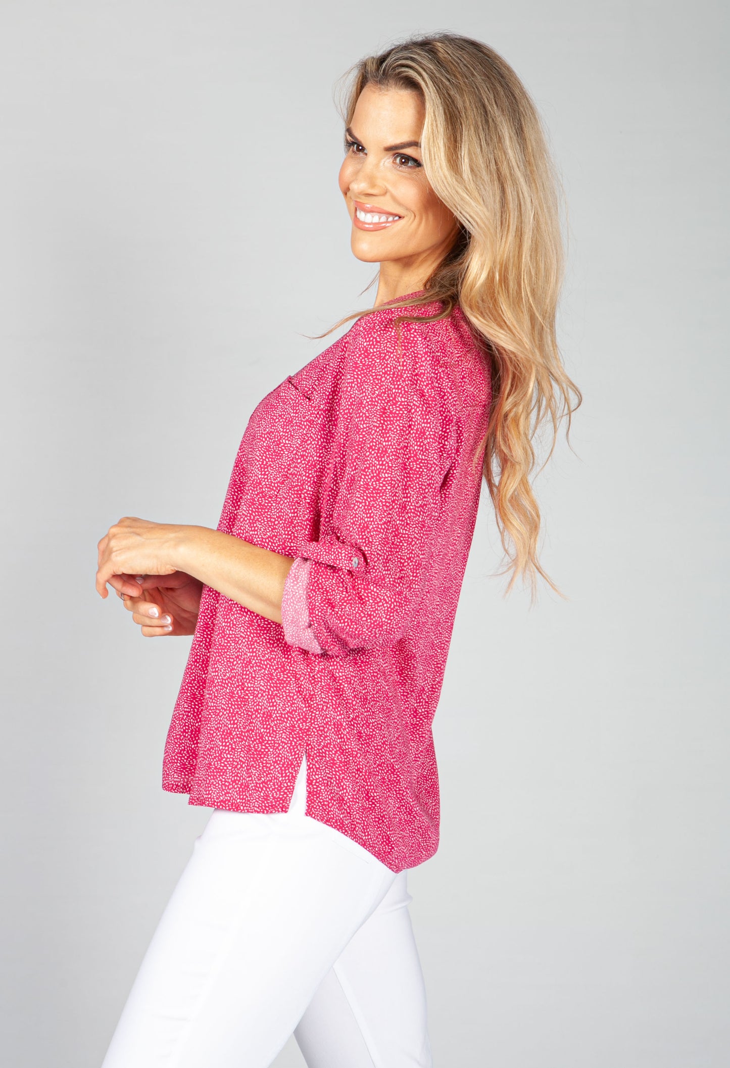 Fuchsia Printed Blouse