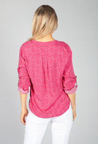 Fuchsia Printed Blouse