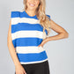 Royal Blue Stripe Sleeveless Tee