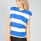 Royal Blue Stripe Sleeveless Tee