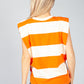 Summer Orange Stripe Sleeveless Tee